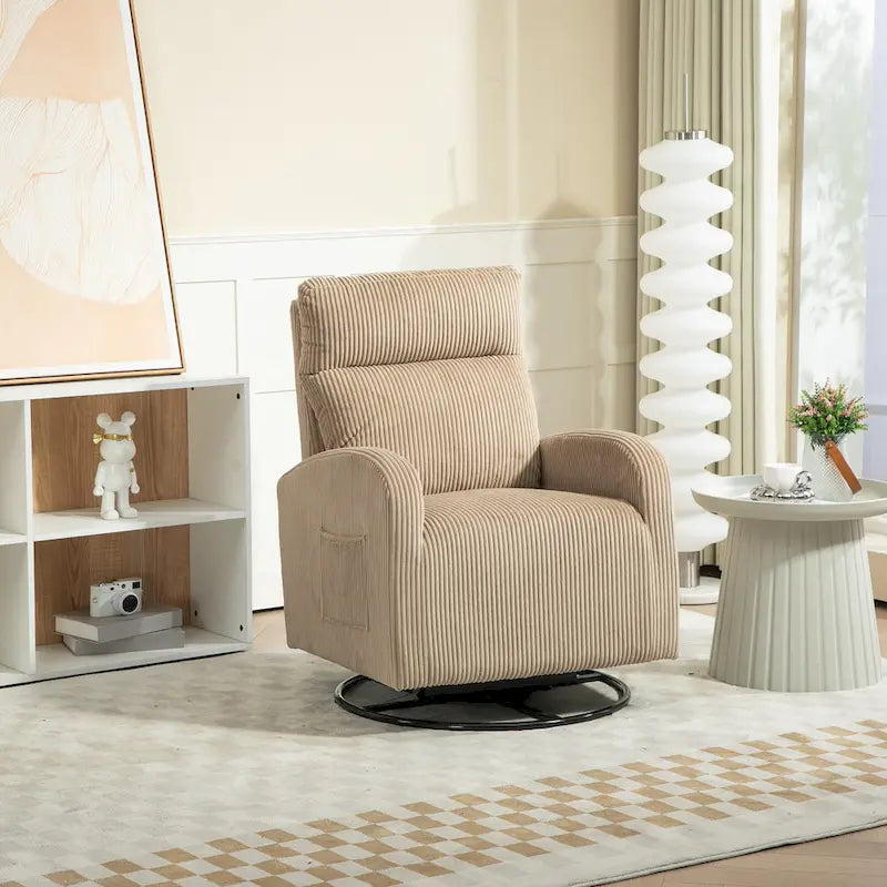 Fauteuil à bascule pivotant et inclinable rembourré