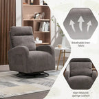 Fauteuil à bascule pivotant et inclinable rembourré