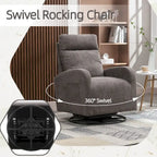 Fauteuil à bascule pivotant et inclinable rembourré