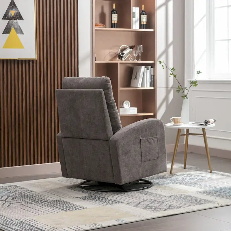 Fauteuil à bascule pivotant et inclinable rembourré