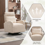 Fauteuil à bascule pivotant et inclinable rembourré