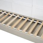 Lit escamotable Queen Size avec canapé - Design convertible 2-en-1 compact avec rangement intégré et mécanisme à double piston