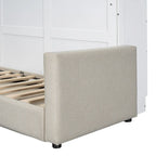 Lit escamotable Queen Size avec canapé - Design convertible 2-en-1 compact avec rangement intégré et mécanisme à double piston