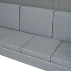 Lit escamotable Queen Size avec canapé - Design convertible 2-en-1 compact avec rangement intégré et mécanisme à double piston