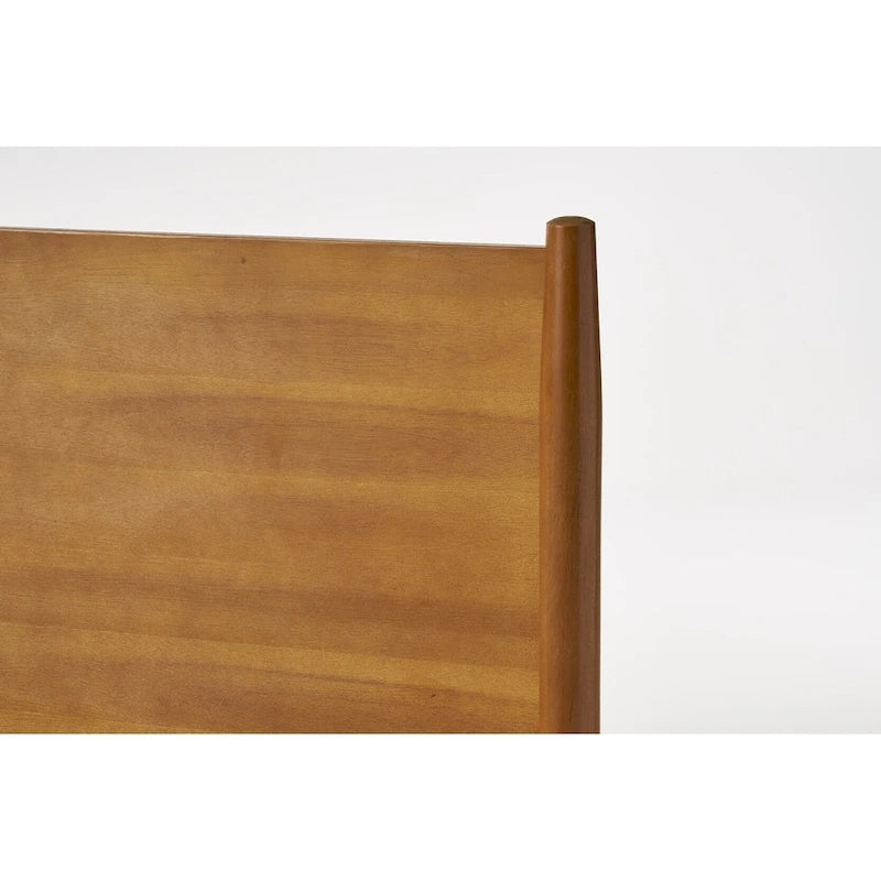 Lit plateforme en bois d'acacia King Size avec pieds évasés