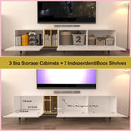 Meuble TV 77" avec rangements et station de charge intégrée pour téléviseurs jusqu'à 70"