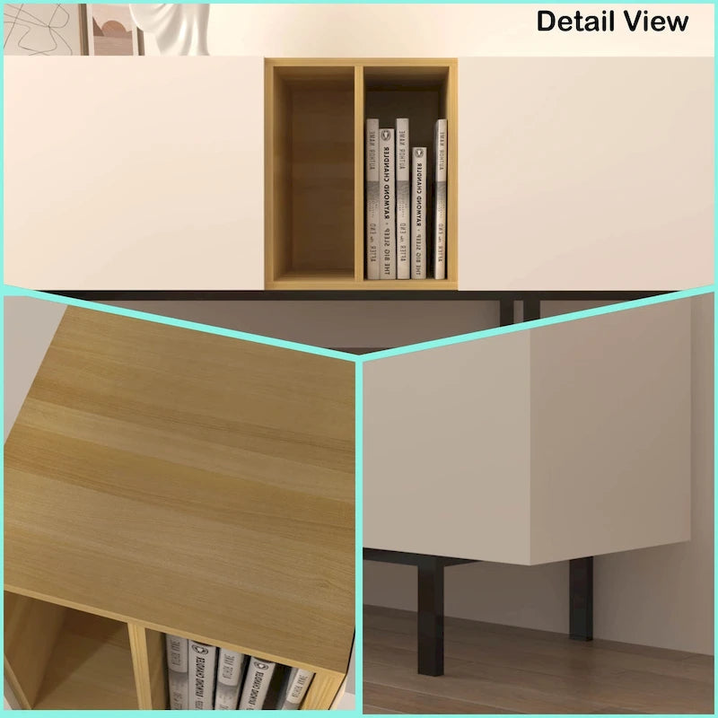 Meuble TV 77" avec rangements et station de charge intégrée pour téléviseurs jusqu'à 70"