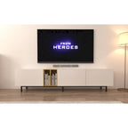 Meuble TV 77" avec rangements et station de charge intégrée pour téléviseurs jusqu'à 70"