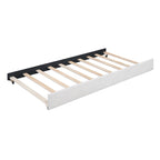 Lit de repos double en lin avec lit gigogne et rangement