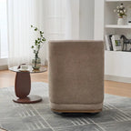 Fauteuil d'appoint pivotant rond en tissu chenille
