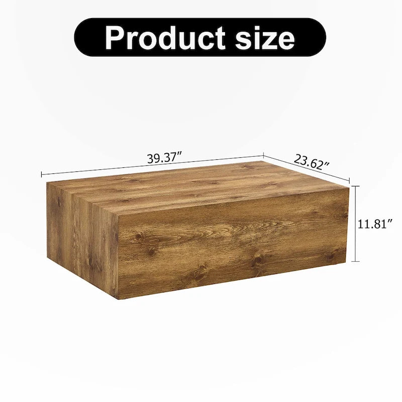 Table basse en MDF avec surface aspect marbre