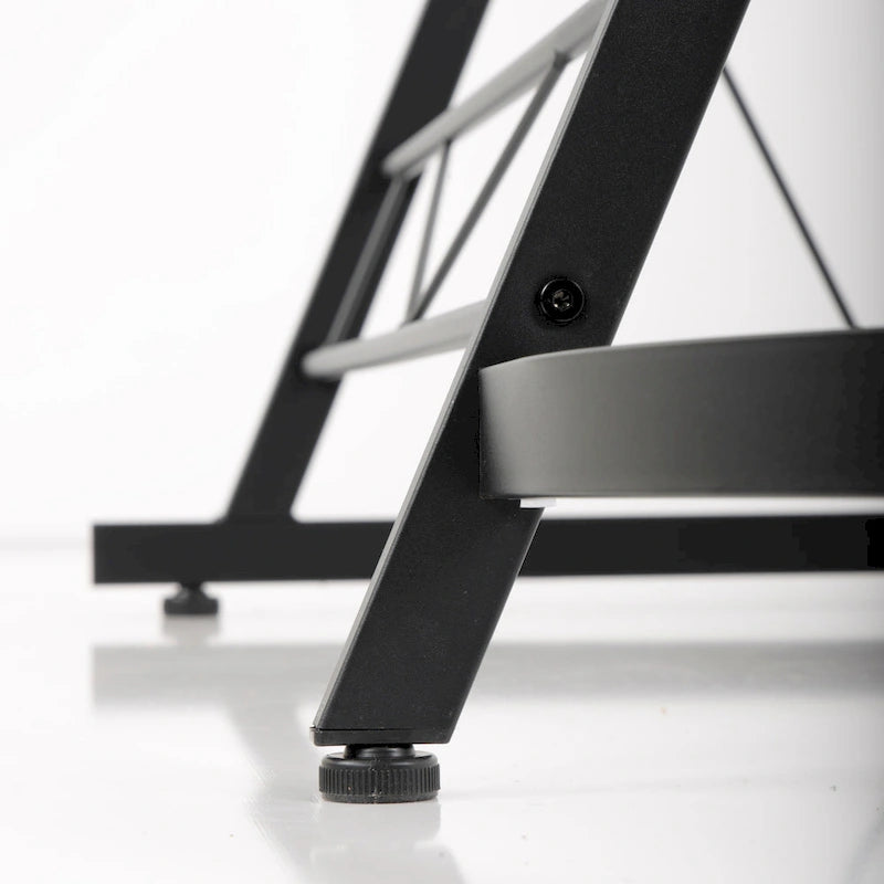 Bureau d'angle avec étagère surélevée