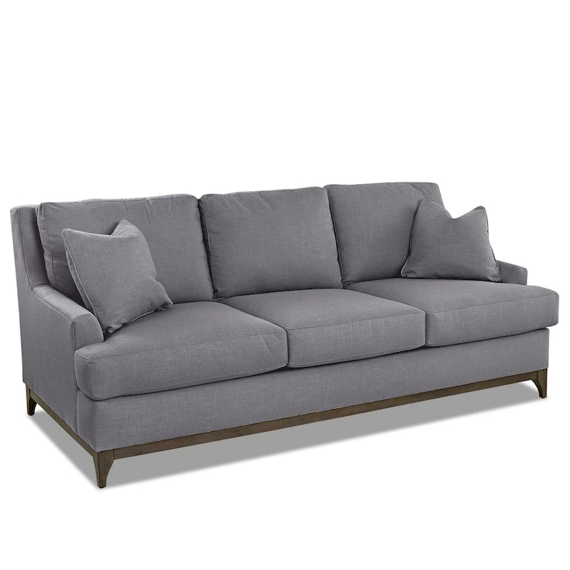 Canapé Mid-Century Modern avec base en bois