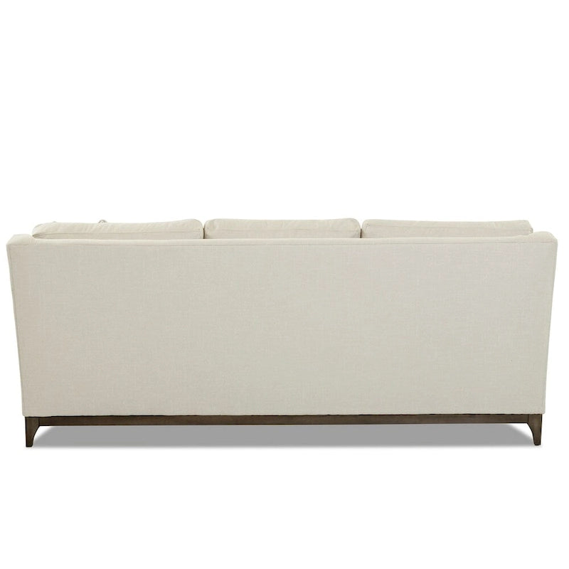 Canapé Mid-Century Modern avec base en bois