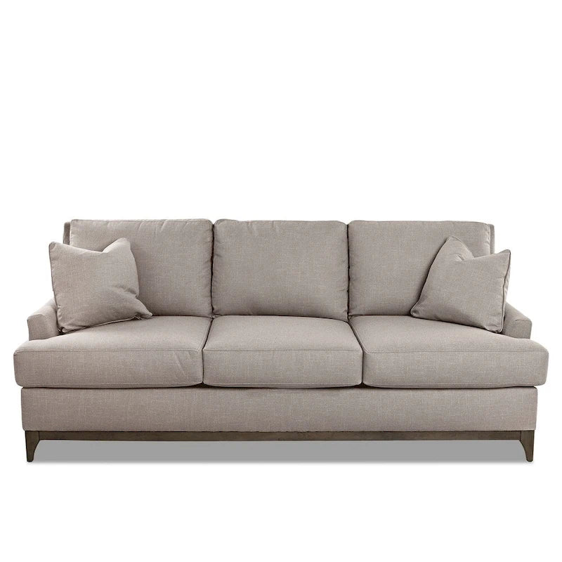 Canapé Mid-Century Modern avec base en bois