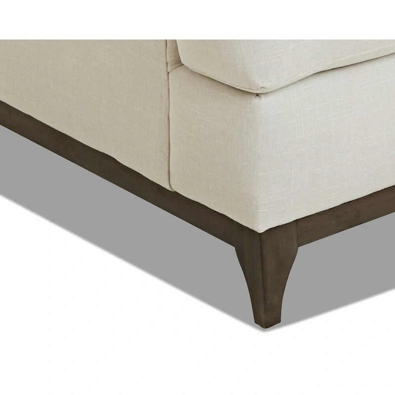 Canapé Mid-Century Modern avec base en bois