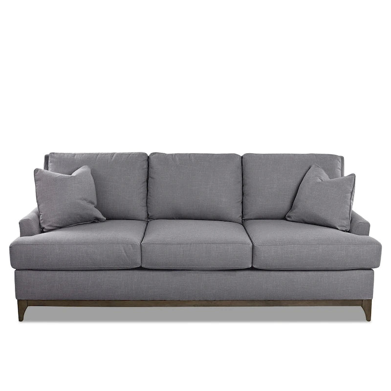 Canapé Mid-Century Modern avec base en bois