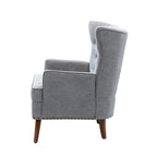 Fauteuil d'appoint transitionnel avec garniture cloutée