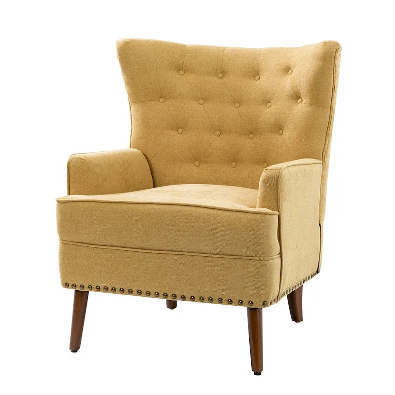 Fauteuil d'appoint transitionnel avec garniture cloutée