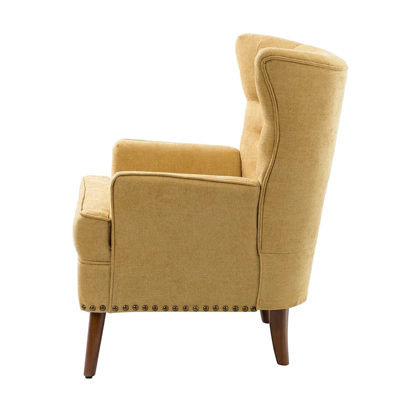 Fauteuil d'appoint transitionnel avec garniture cloutée