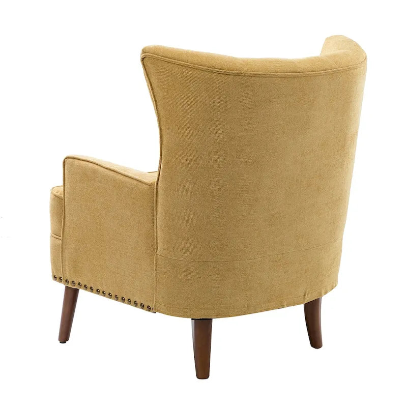 Fauteuil d'appoint transitionnel avec garniture cloutée