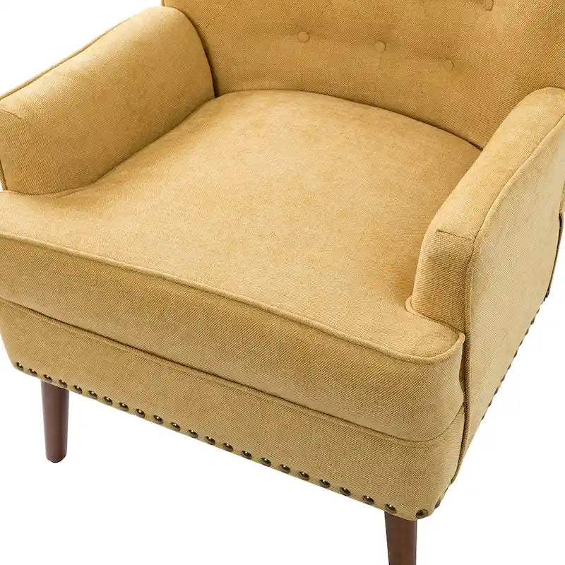Fauteuil d'appoint transitionnel avec garniture cloutée