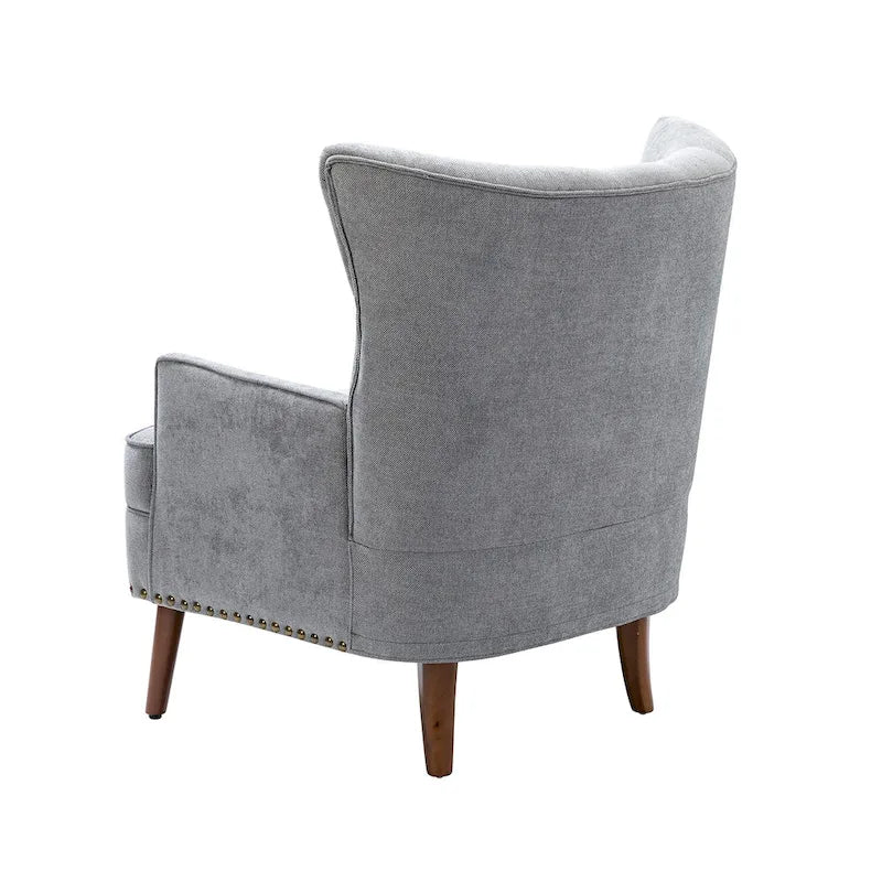 Fauteuil d'appoint transitionnel avec garniture cloutée