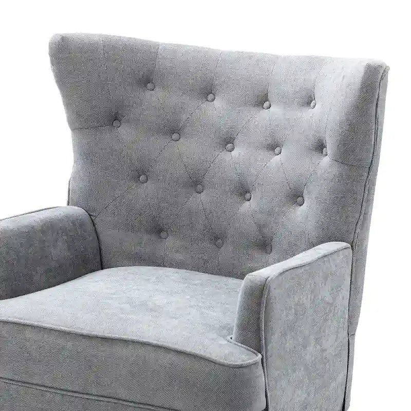 Fauteuil d'appoint transitionnel avec garniture cloutée