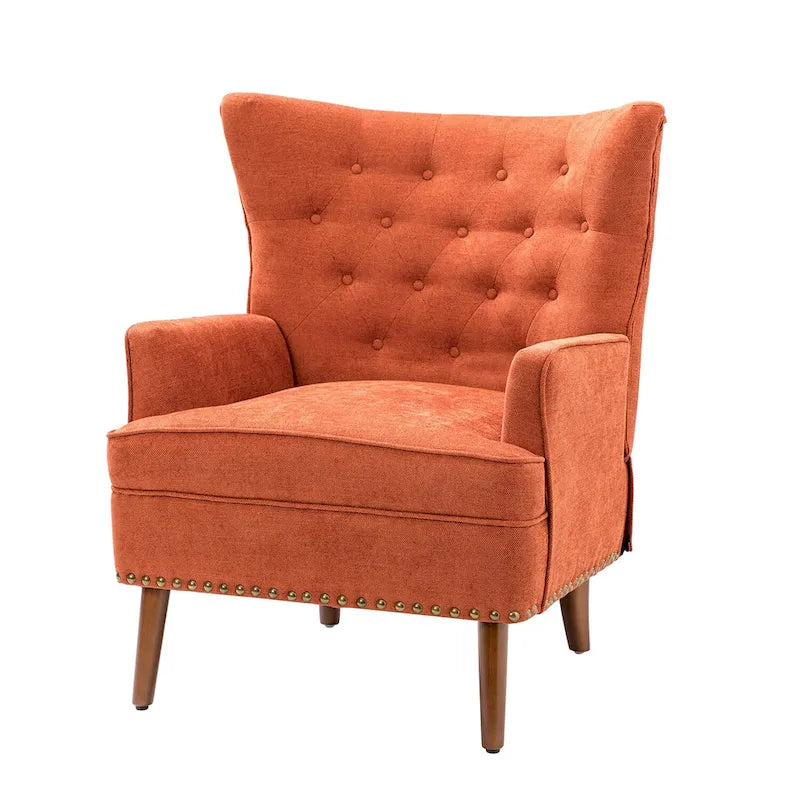 Fauteuil d'appoint transitionnel avec garniture cloutée