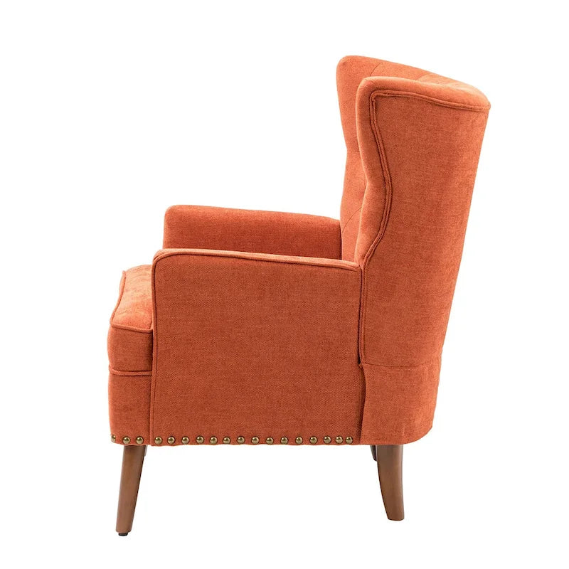 Fauteuil d'appoint transitionnel avec garniture cloutée