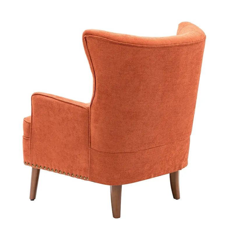 Fauteuil d'appoint transitionnel avec garniture cloutée