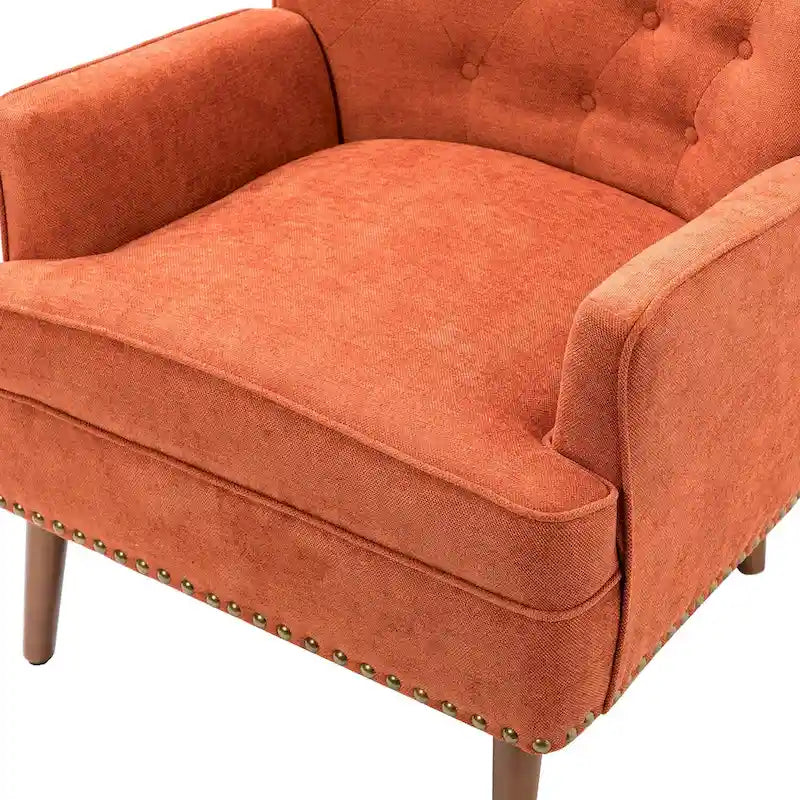 Fauteuil d'appoint transitionnel avec garniture cloutée