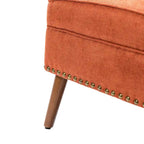 Fauteuil d'appoint transitionnel avec garniture cloutée