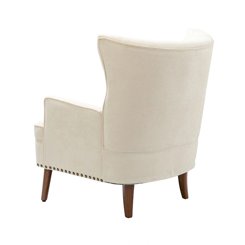 Fauteuil d'appoint transitionnel avec garniture cloutée