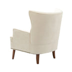 Fauteuil d'appoint transitionnel avec garniture cloutée