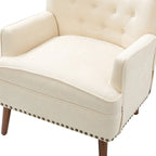 Fauteuil d'appoint transitionnel avec garniture cloutée