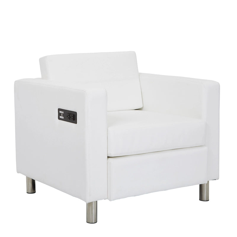 Chaise Canal avec station de recharge USB unique