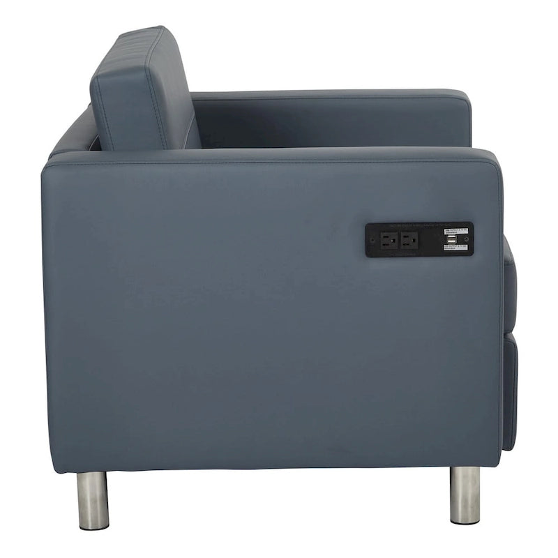 Chaise Canal avec station de recharge USB unique