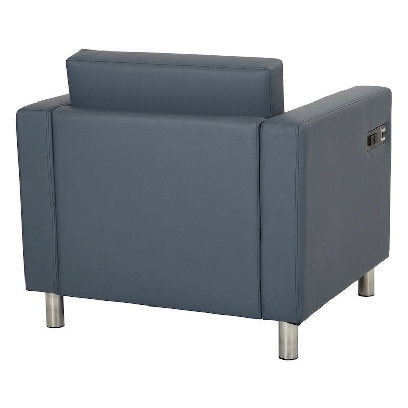 Chaise Canal avec station de recharge USB unique