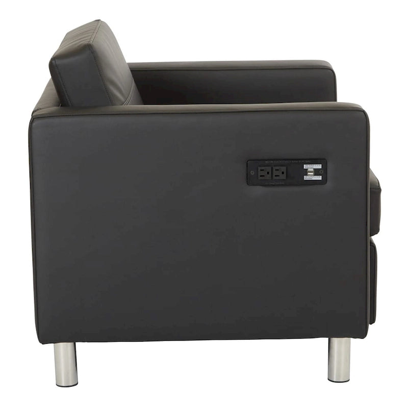 Chaise Canal avec station de recharge USB unique