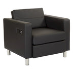Chaise Canal avec station de recharge USB unique
