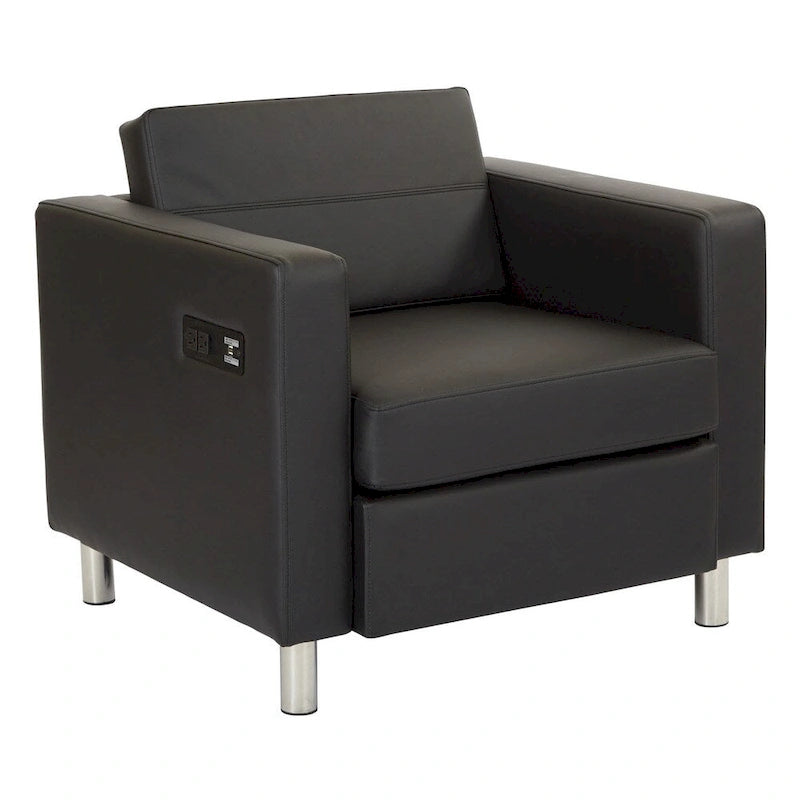 Chaise Canal avec station de recharge USB unique