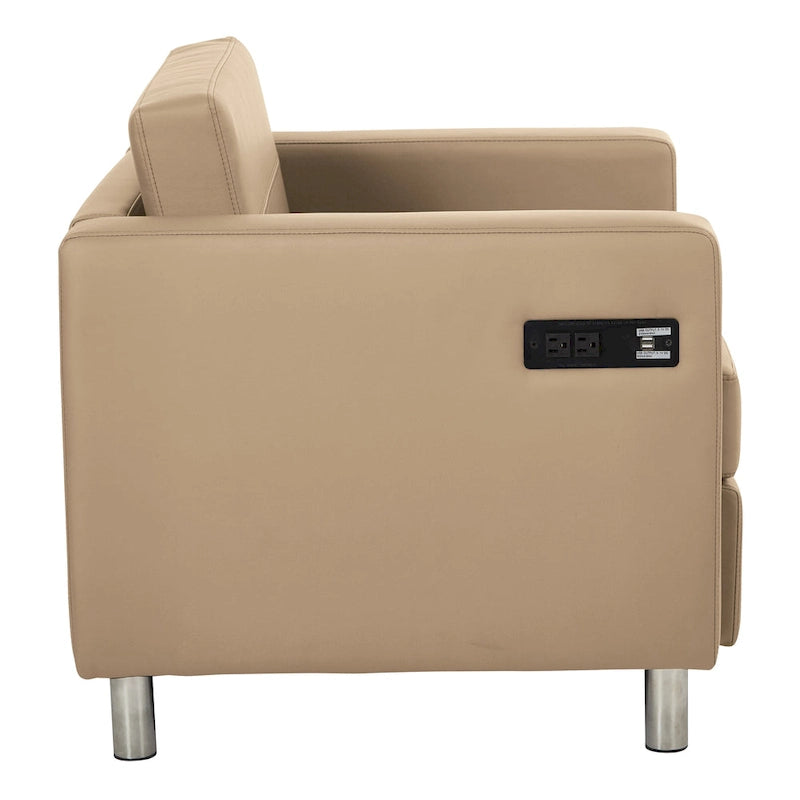 Chaise Canal avec station de recharge USB unique