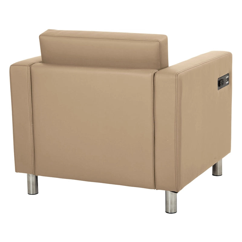 Chaise Canal avec station de recharge USB unique