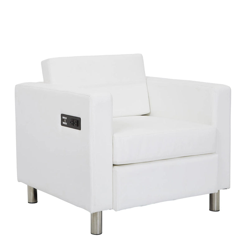 Chaise Canal avec station de recharge USB unique