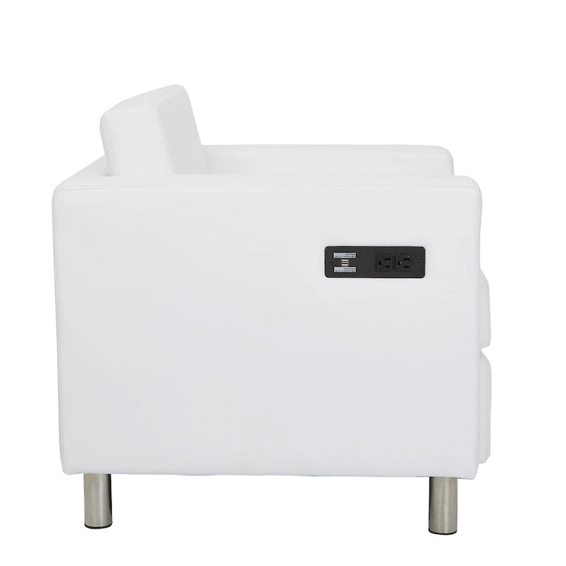Chaise Canal avec station de recharge USB unique