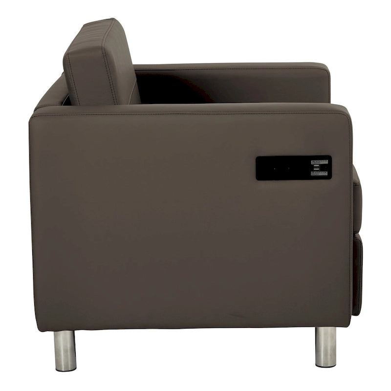 Chaise Canal avec station de recharge USB unique