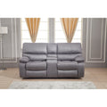 Causeuse inclinable manuelle 2 places en microfibre avec console