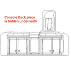 Causeuse inclinable manuelle 2 places en microfibre avec console