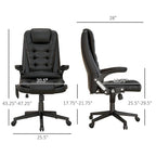 Chaise de bureau de massage vibrant à dossier haut avec 6 points de massage